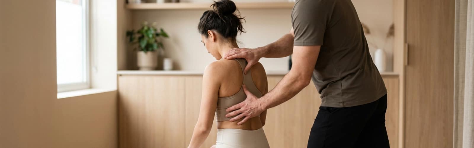 A chiropractor in Dubai performing a spinal adjustment on a patient to provide back pain relief from stress-induced tension.